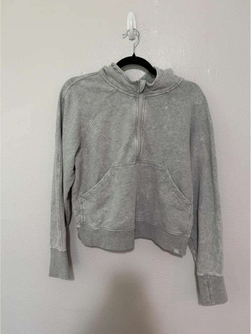 Joylab cropped acid wash 1/4 zip hoodie small